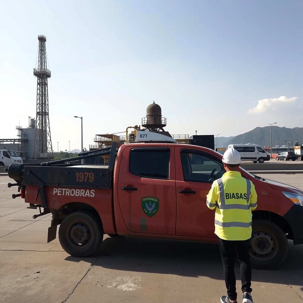 Plataforma de petróleo da Petrobras no pré-sal